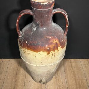 Grande Orcio Antico in Terracotta Bicolore con Beccuccio
