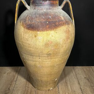 Orcio Antico in Terracotta Smaltata Bicolore