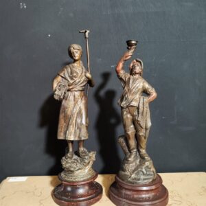 Coppia di Sculture in Antimonio