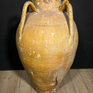 Grande Orcio Antico a Quattro Manici in Terracotta Smaltata