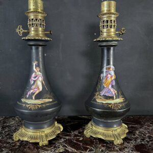 Coppia di Lampade a Petrolio