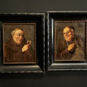 Coppia di Dipinti a Olio – Frati Allegri