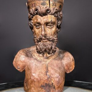 Busto ligneo raffigurante Poseidone