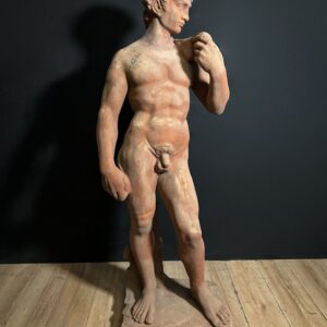 Scultura in terracotta raffigurante il David