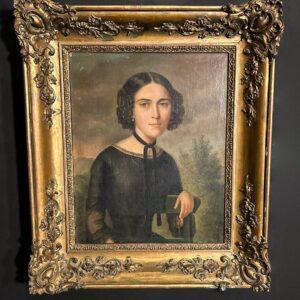 Dipinto inglese Nobildonna XIX Secolo
