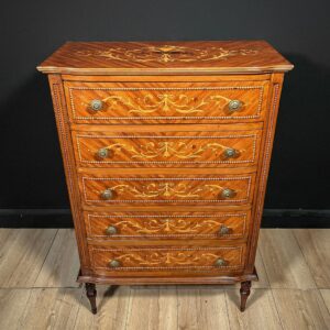 cassettiera intarsiata