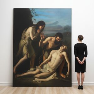 Dipinto Adamo ed Eva con Abele