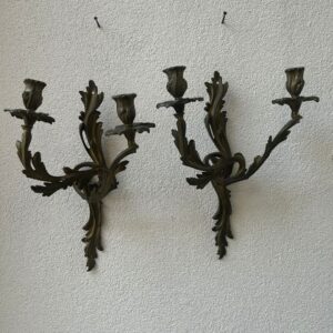 Coppia di Applique in Bronzo Francese Epoca Napoleone III Fine ‘800