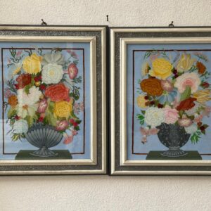 Coppia di Nature Morte su Vetro Anni ’50