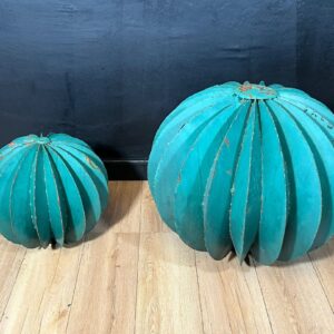 Coppia di Cactus Decorativi in Metallo Anni 70