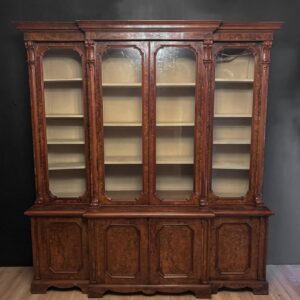 Libreria Inglese Vittoriana in Radica di Noce