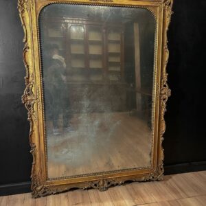 Specchiera Francese Epoca Napoleone III in Legno Dorato