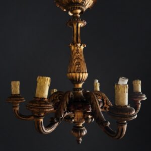 Lampadario Legno