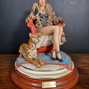 Donna con Ghepardo – Scultura Firmata Germano Cortese
