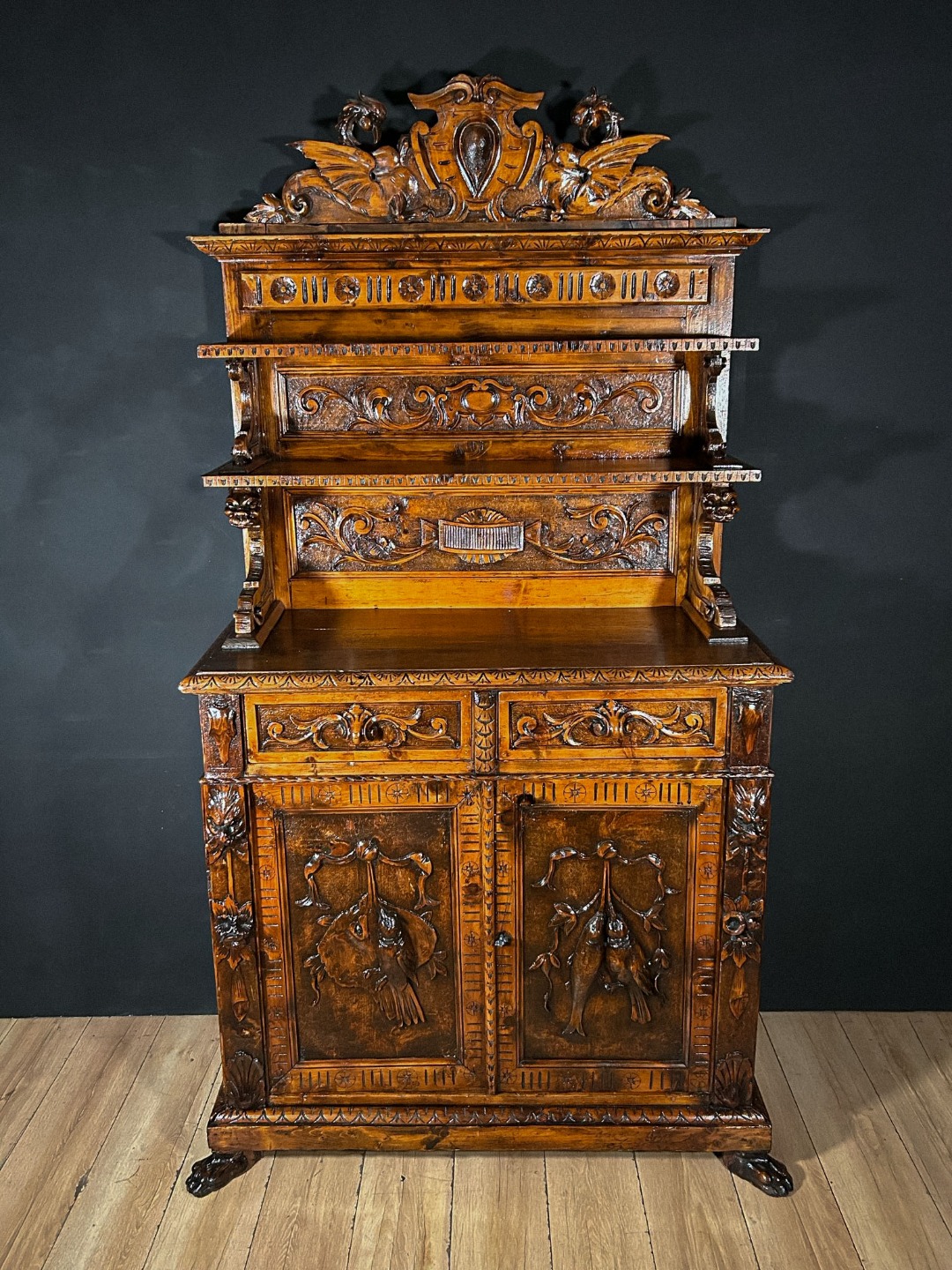 Credenza Piattaia Neorinascimentale - immagine 3