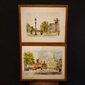 Пара акварелей «Париж»