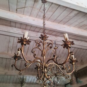 Lampadario Bronzo Dorato