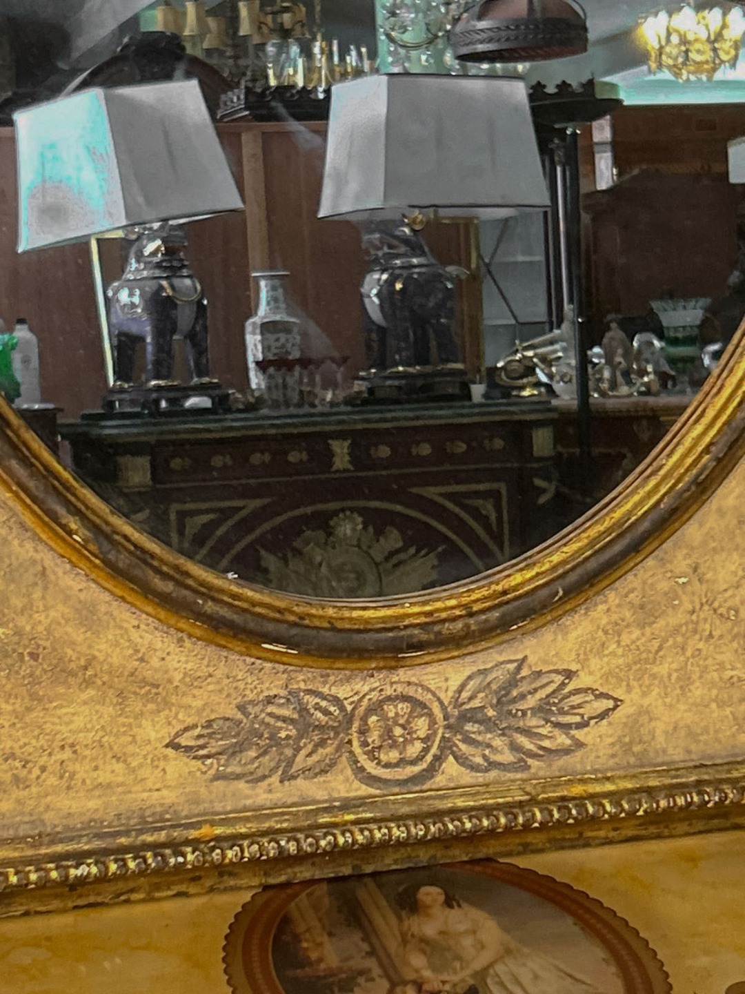 Specchiera Rettangolare con Decoro Ovale - immagine 3