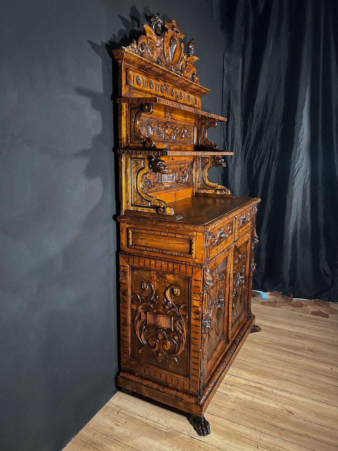 Credenza Piattaia Neorinascimentale - immagine 6