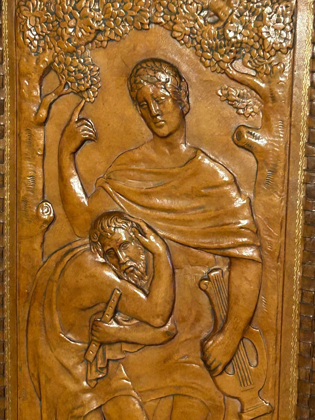 Antonio Bassorilievo Cuoio Art Deco - immagine 9