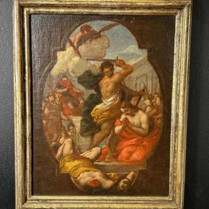 Antico Dipinto Martirio Due Santi