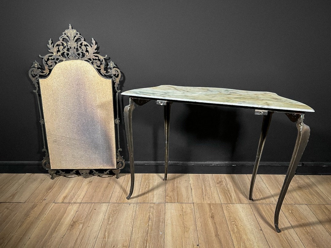 Consolle con Specchiera in Bronzo - immagine 4
