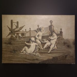 Tableau parisien ancien du XVIIIe siècle