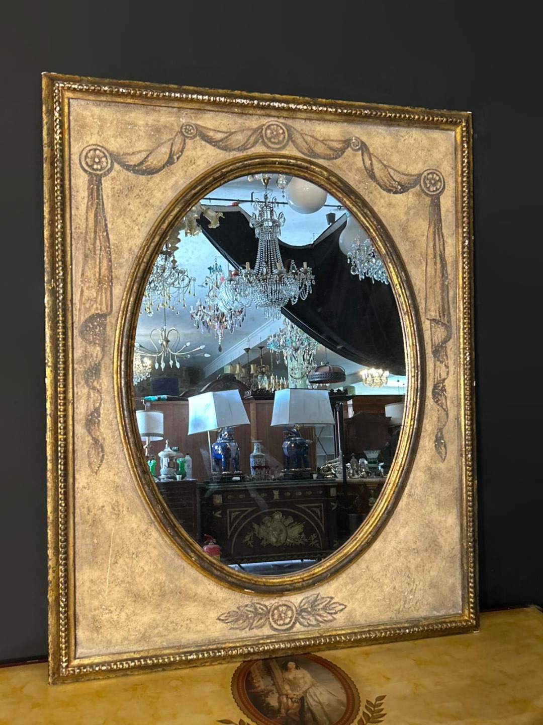 Specchiera Rettangolare con Decoro Ovale - immagine 6
