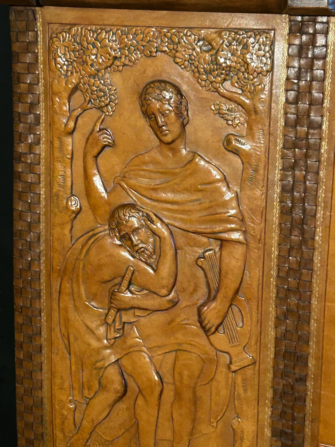 Antonio Bassorilievo Cuoio Art Deco - immagine 8