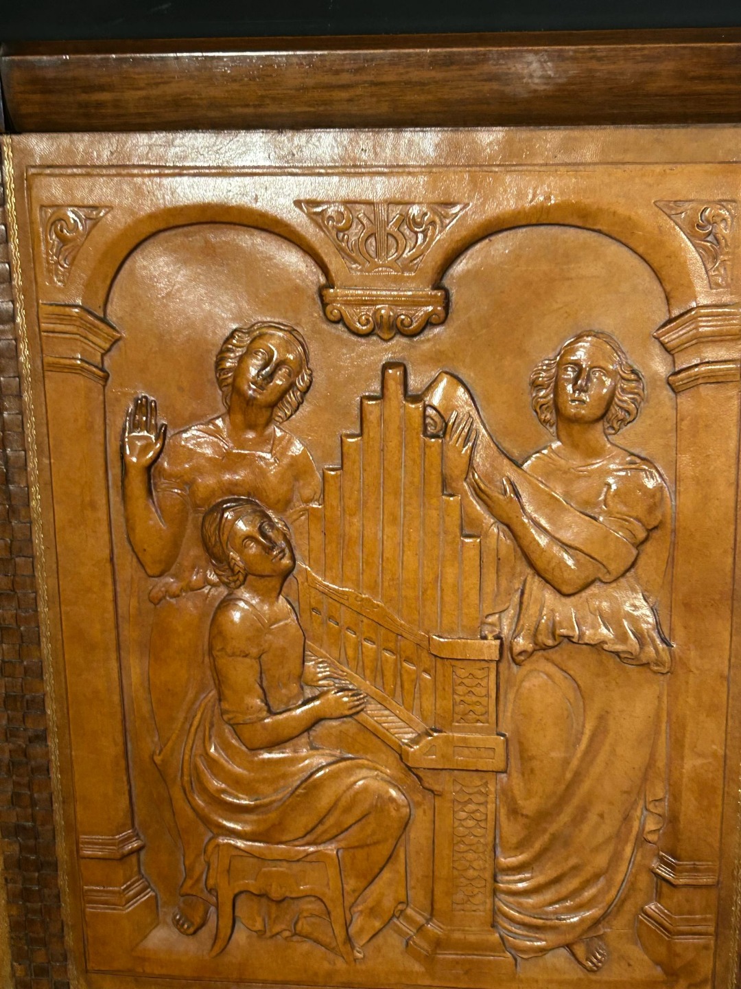 Antonio Bassorilievo Cuoio Art Deco - immagine 5