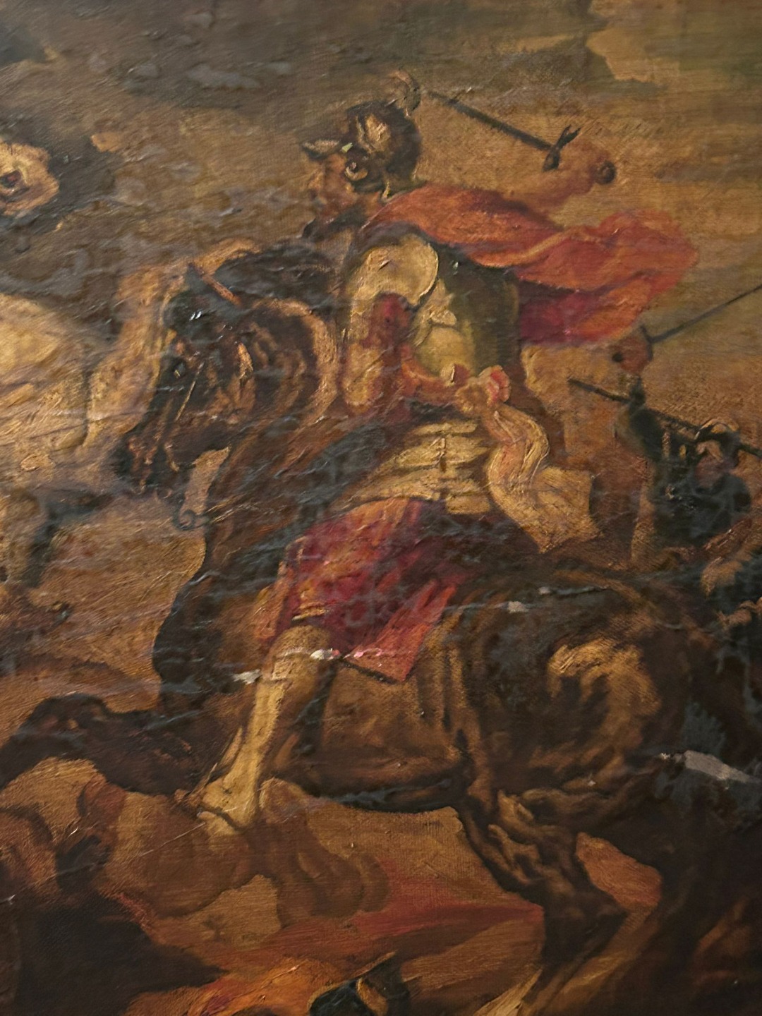 Dipinto Antico Scena di Battaglia di Grande Formato - immagine 8