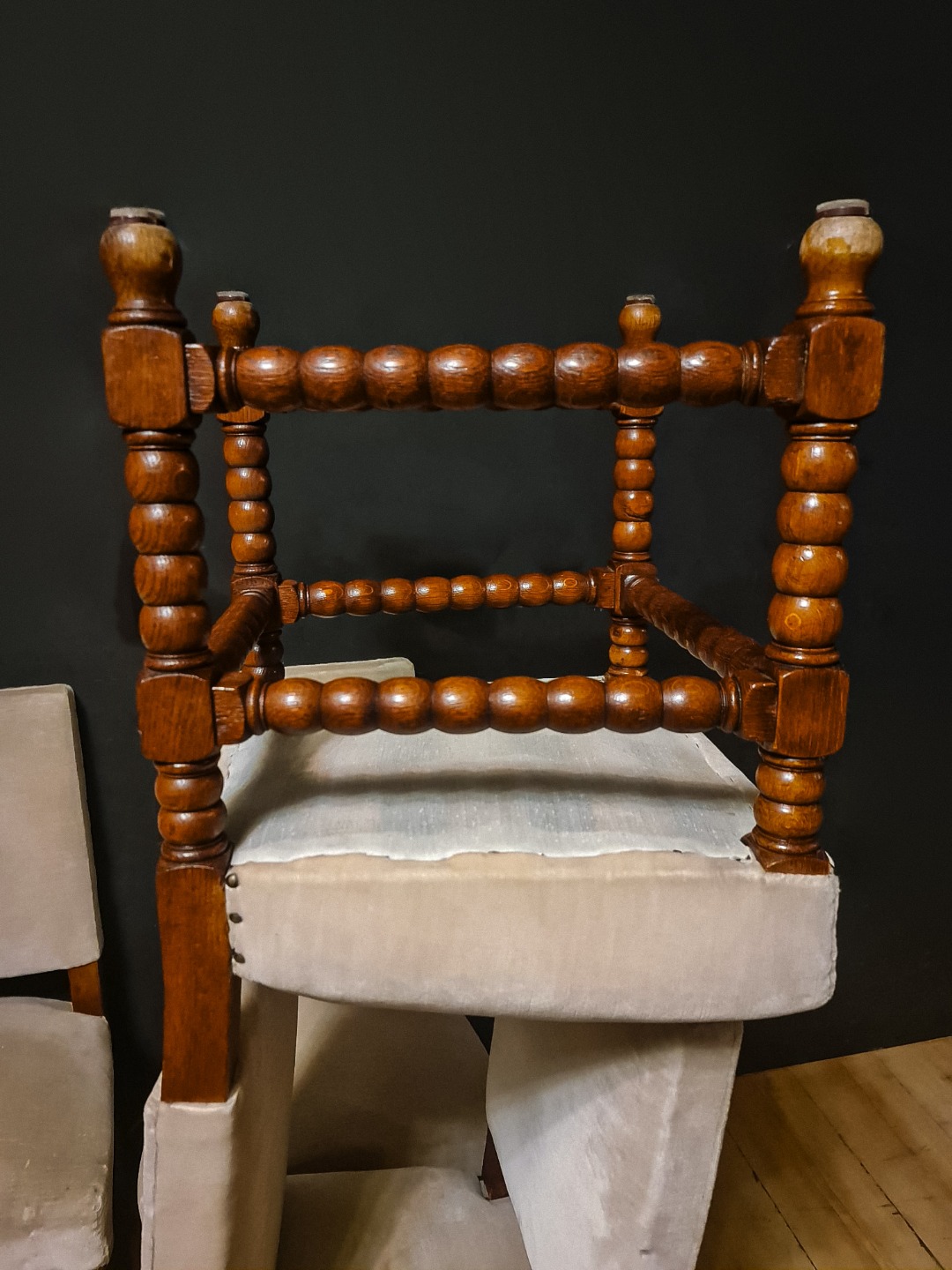 Sei Sedie Rovere XIX - immagine 3