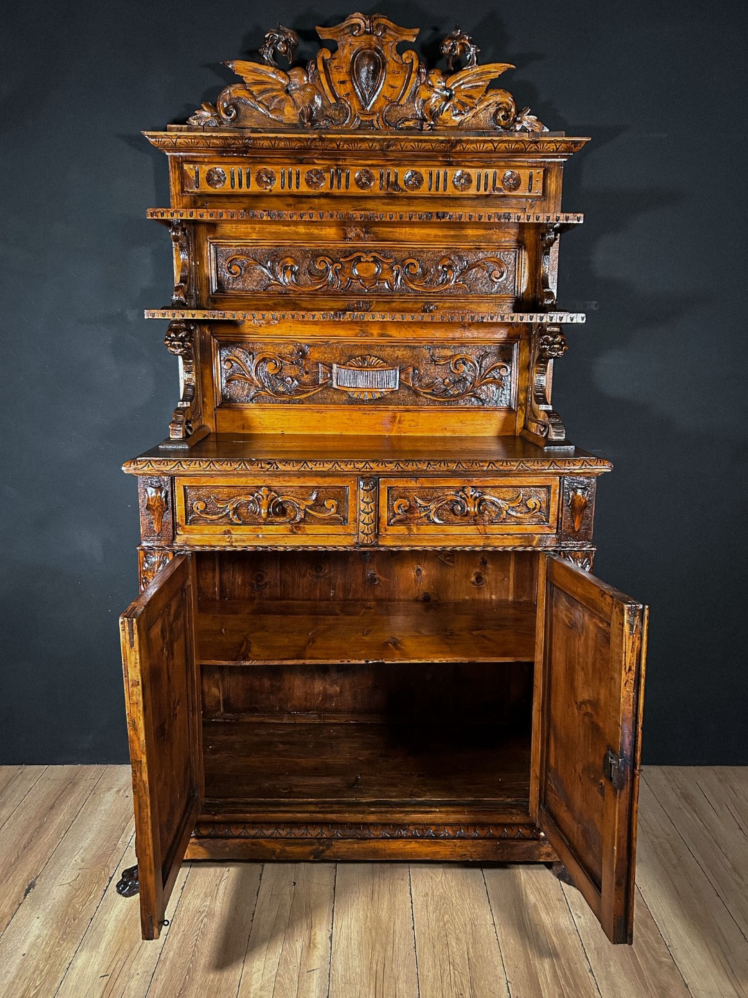 Credenza Piattaia Neorinascimentale - immagine 9