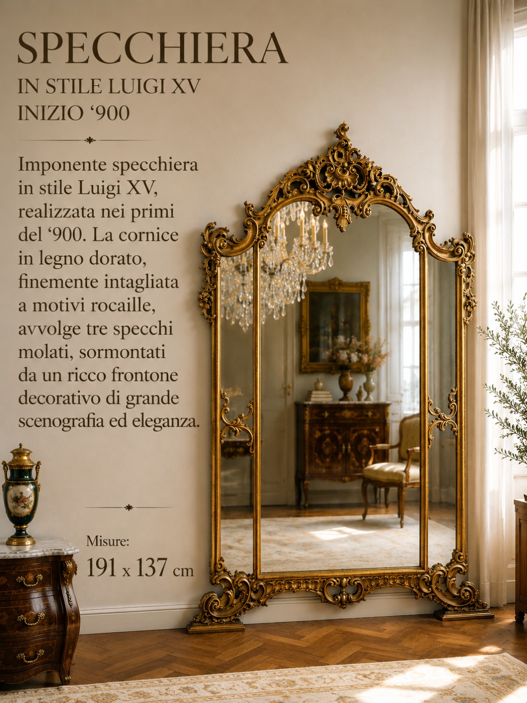 Specchiera in Stile Luigi XV - immagine 2