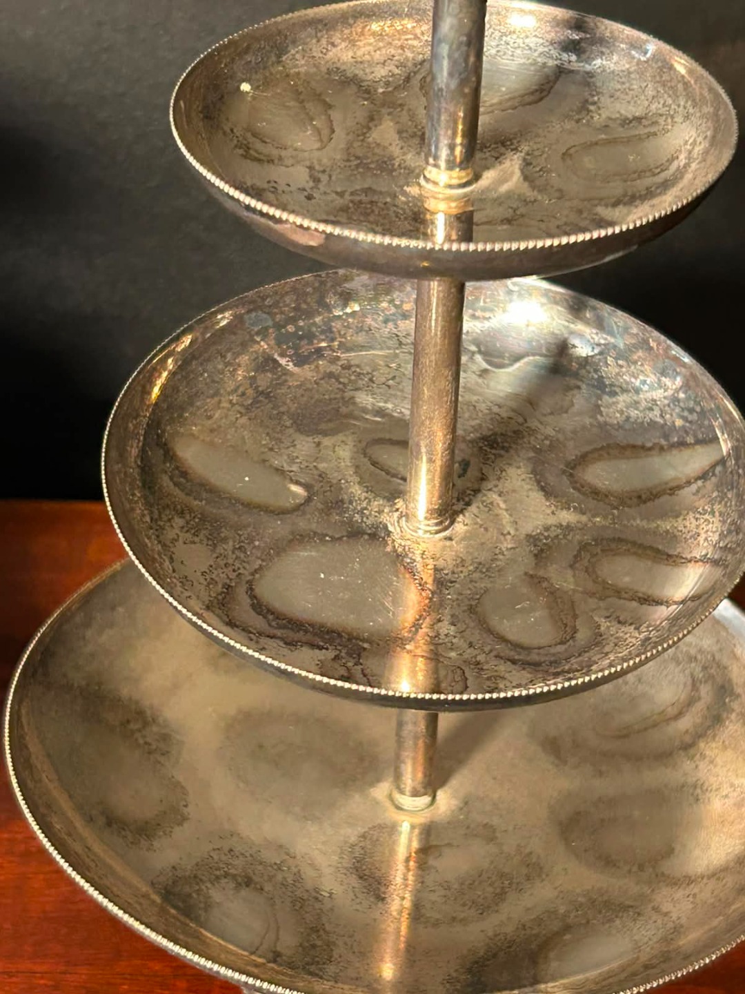 Alzata a Tre Ripiani in Metallo Silver Plated - immagine 5