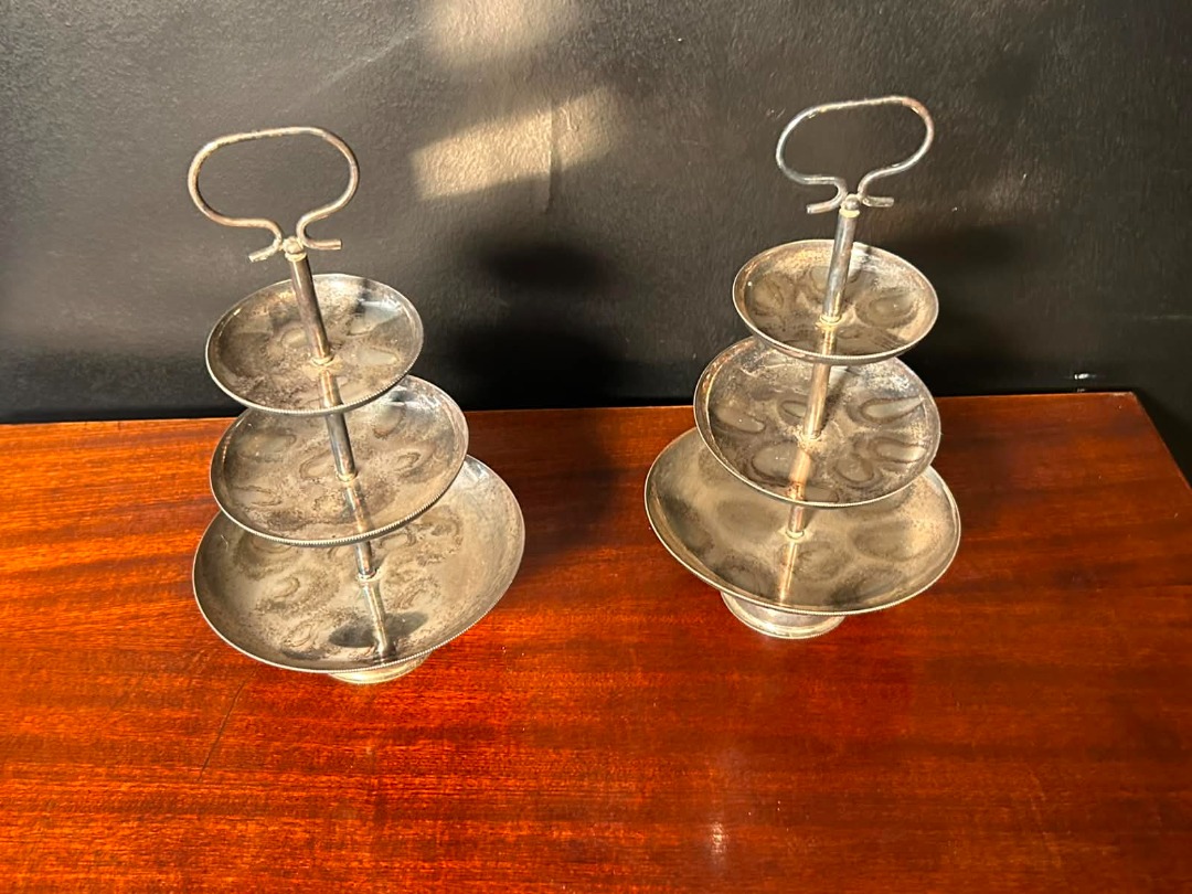 Alzata a Tre Ripiani in Metallo Silver Plated - immagine 10