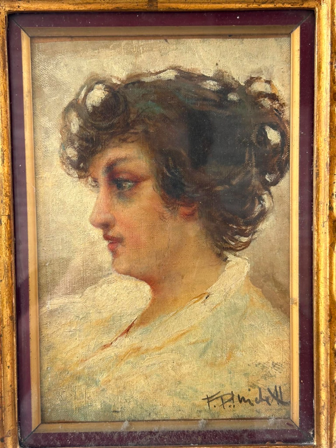 Ritratto femminile di profilo Michetti - immagine 6