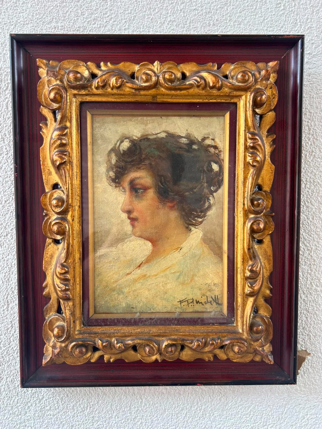 Ritratto femminile di profilo Michetti