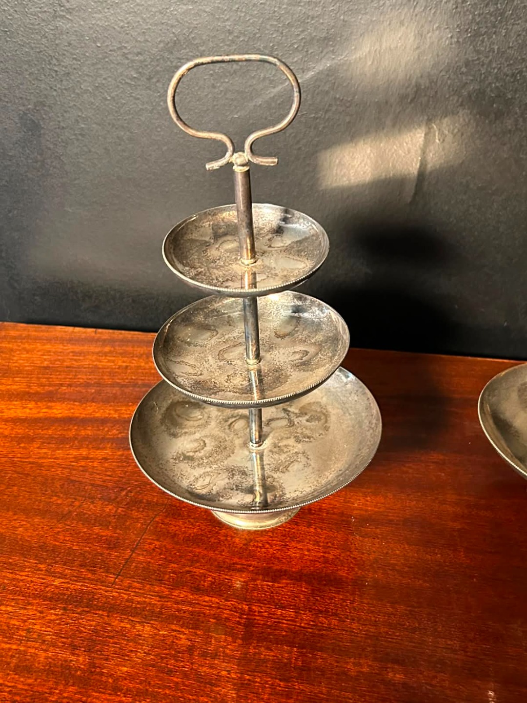Alzata a Tre Ripiani in Metallo Silver Plated - immagine 9