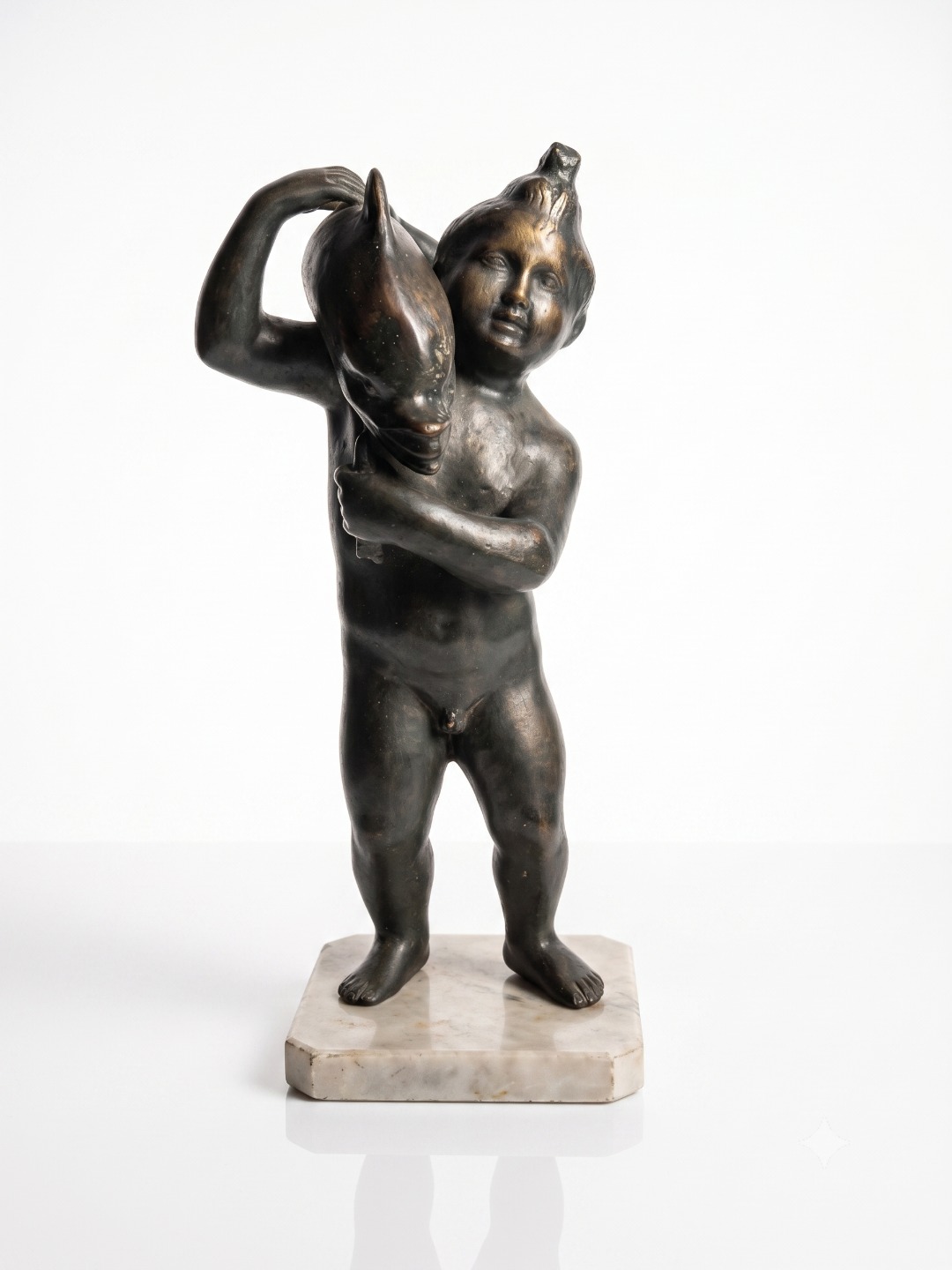 Scultura Pescatore Bronzo