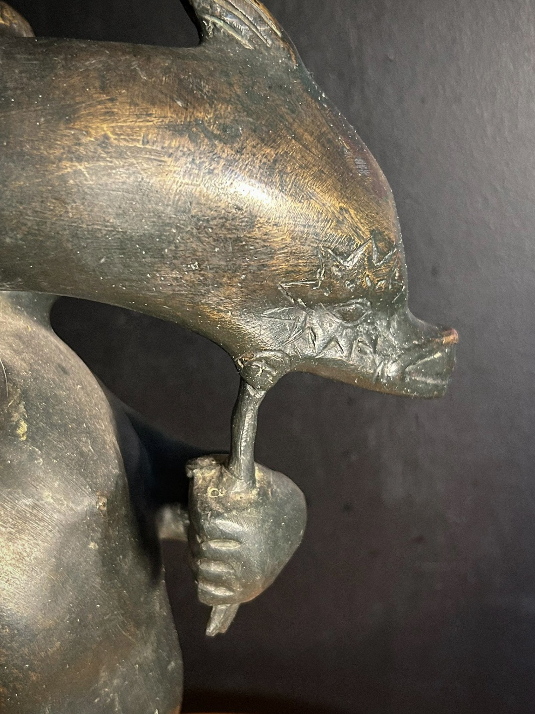 Scultura Pescatore Bronzo - immagine 3