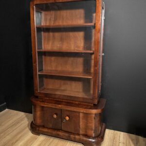 Vetrina Art Déco in Radica di Noce