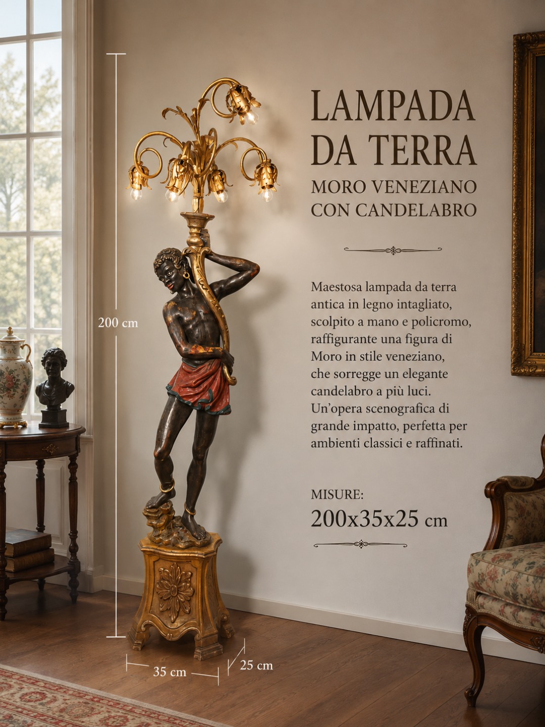 Moro Veneziano con Candelabro - immagine 2