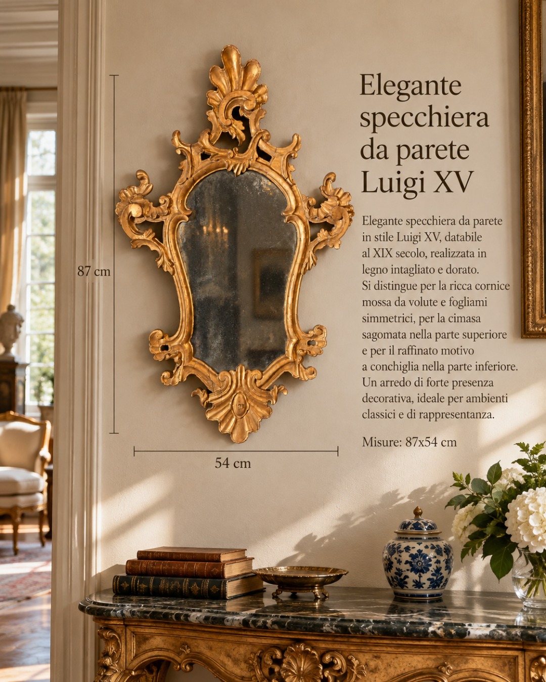 Specchiera Antica XIX Secolo - immagine 3