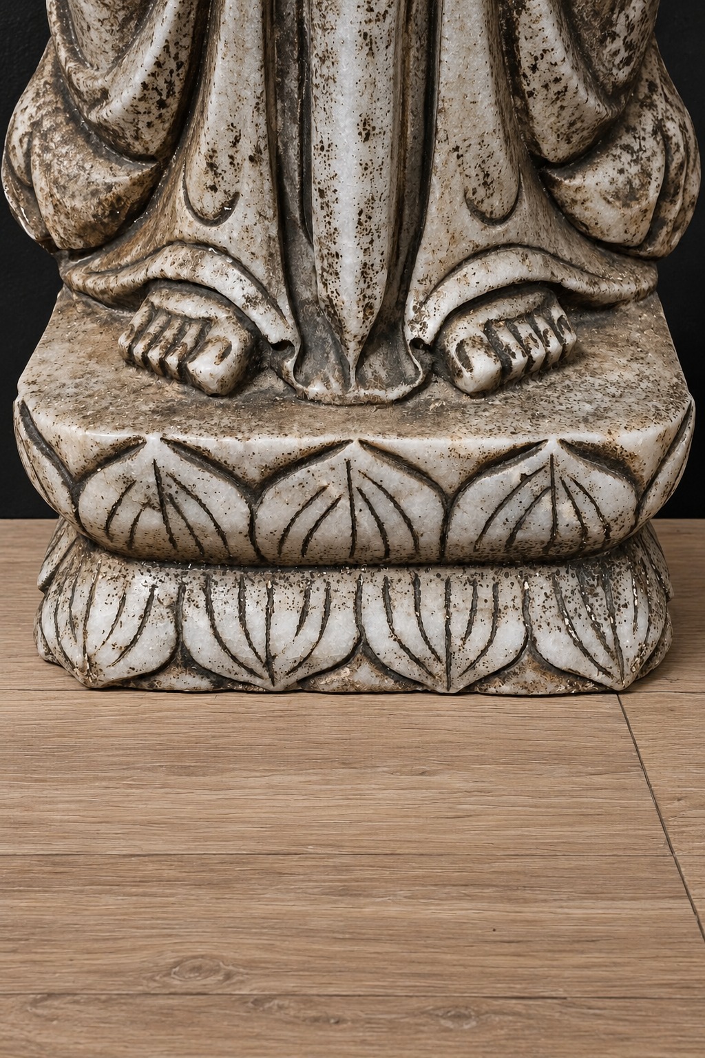 Importante Stele Cinese in Marmo Bianco Scolpito - immagine 8