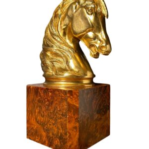 Testa di Cavallo in Bronzo Dorato