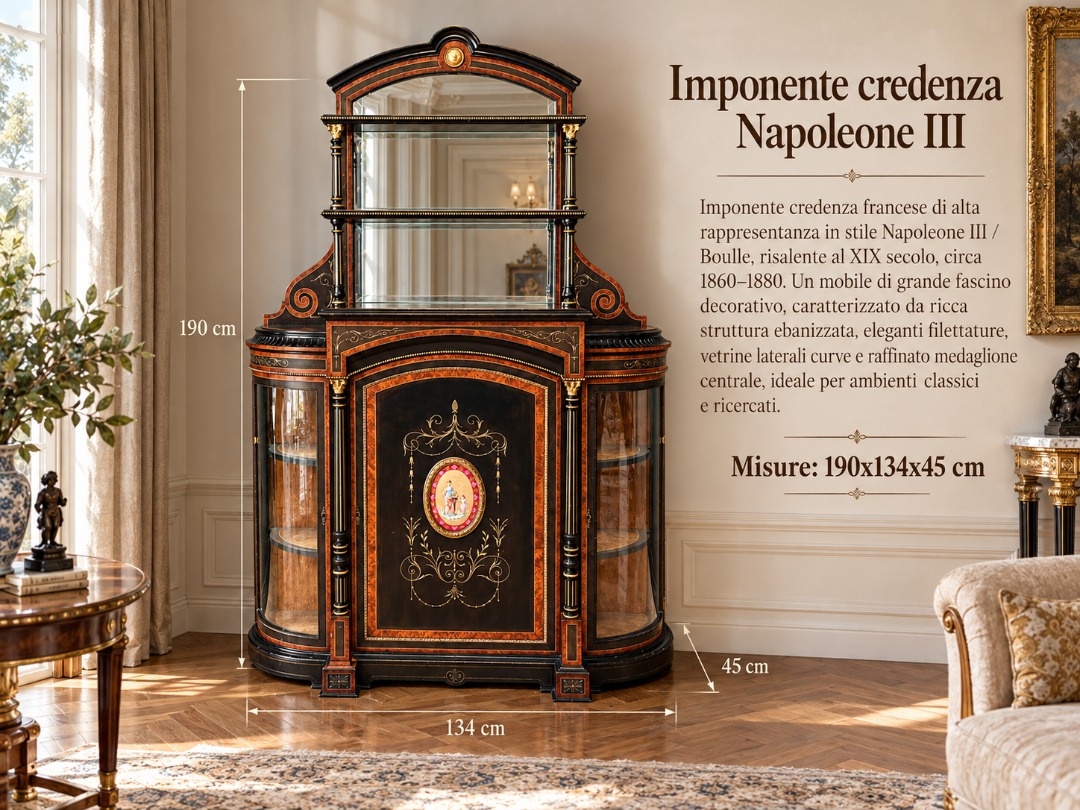 Credenza Francese Napoleone III - immagine 2