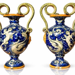 Coppia di Vasi ad Anfora Molaroni di Pesaro